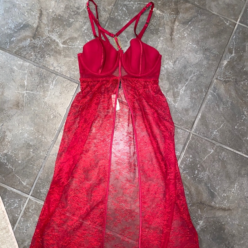 Victoria secret RED strappy lace babydoll NWT